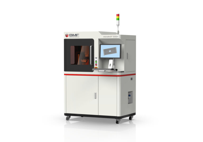 Der microArch D1025 kombiniert die Auflösungen 10µm und 25µm im 3D-Druck von Mikrobauteilen.