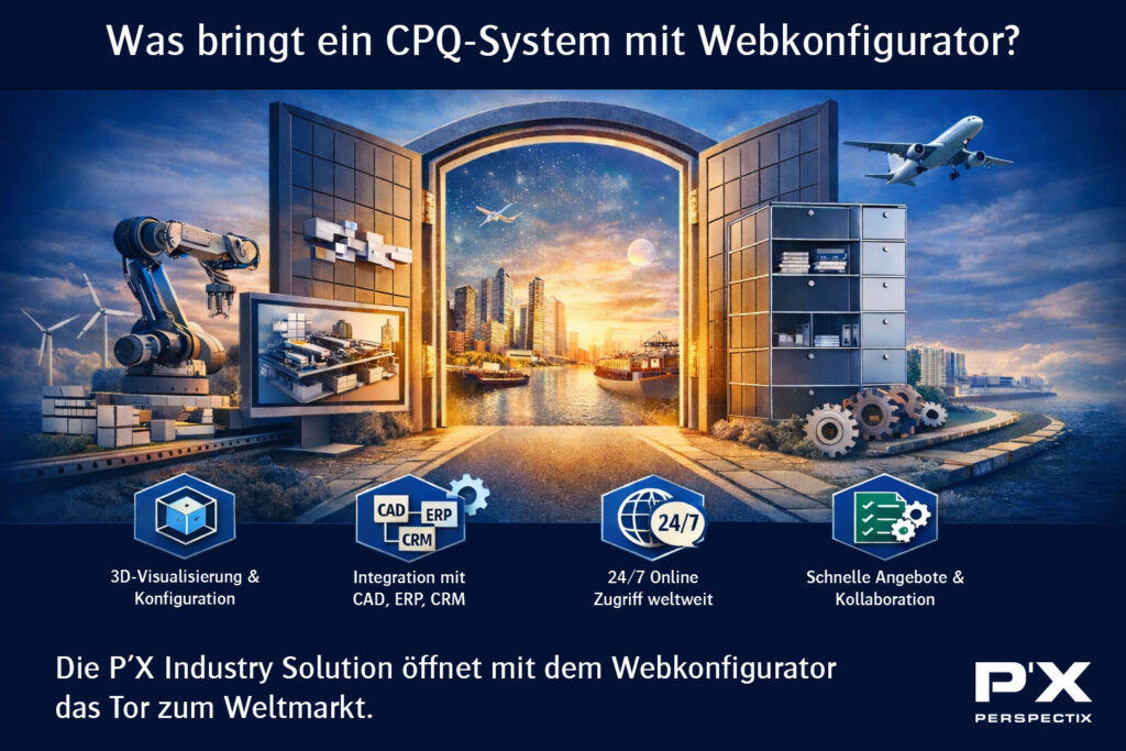 Die P´X Industry Solution öffnet mit dem Webkonfigurator das Tor zum Weltmarkt im Internet